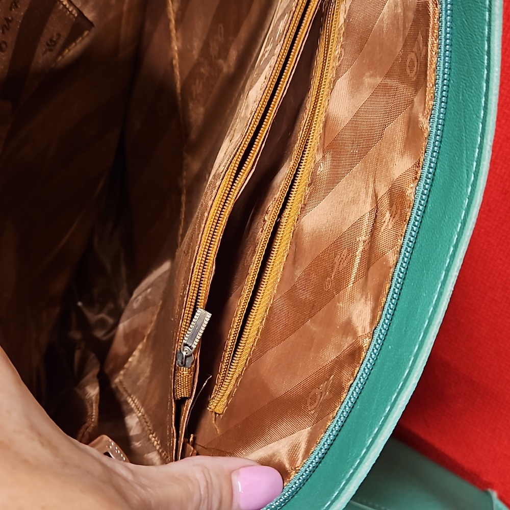 OUKU Green 2 bags in one handbag clutch adjustable shoulder bag see photos - Picture 10 of 13